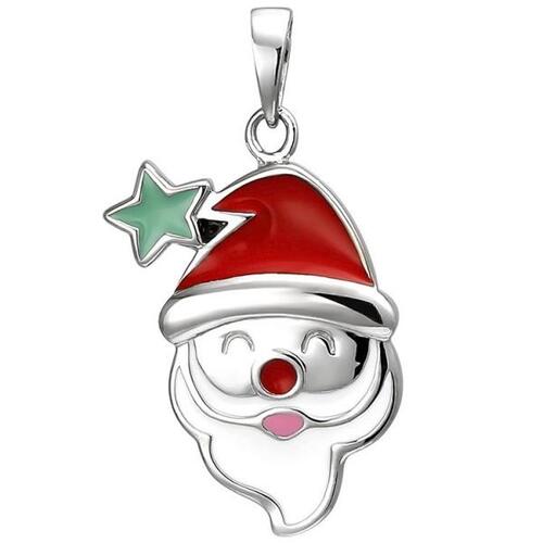Kinder Anh�nger Weihnachtsmann-Kopf 925 Sterling Silber