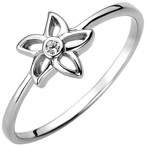 Sterling 925 Blume Zirkonia Silber Ring direkt 1 bestellen Damen | Ringe