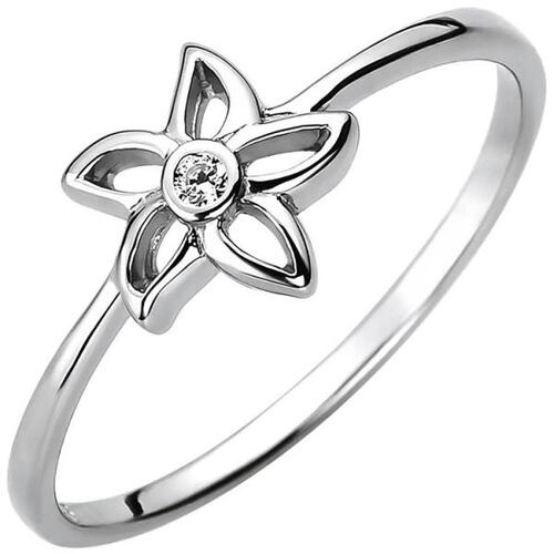 Damen Ring Blume 925 Sterling Silber 1 Zirkonia (Gr��e: 52)