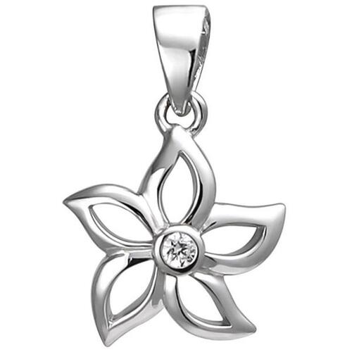 Anh�nger Blume 925 Sterling Silber 1 Zirkonia Silberanh�nger