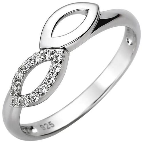 Damen Ring 925 Sterling Silber, 12 Zirkonia (Gr��e: 60)