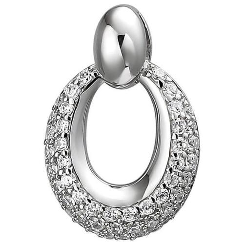 Anh�nger oval 925 Sterling Silber 50 Zirkonia Silberanh�nger