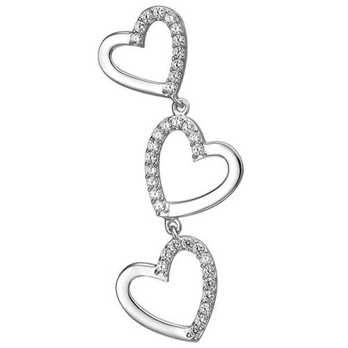 Anh�nger Herzen 925 Sterling Silber 35 Zirkonia Silberanh�nger