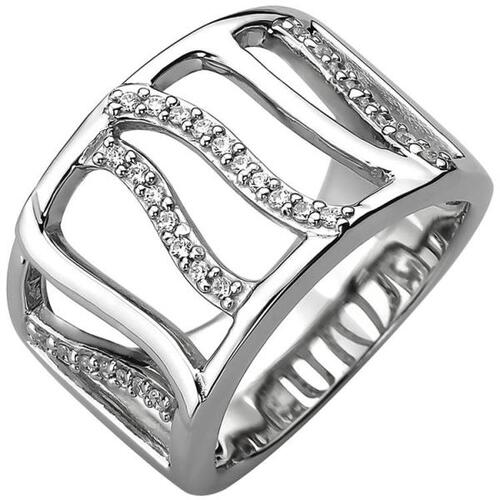 Damen Ring, breit 925 Sterling Silber 32 Zirkonia (Gr��e: 60)