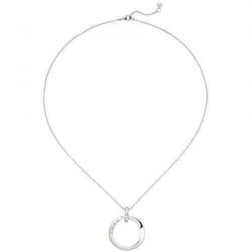 Collier Kette mit Anhnger 925 Sterling Silber eismatt 10 Zirkonia 45 cm