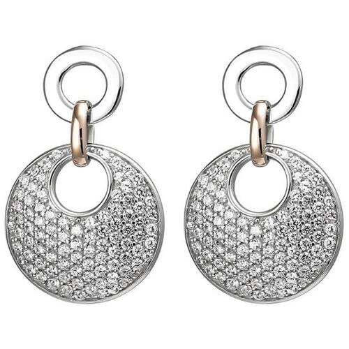 Ohrh�nger 925 Sterling Silber bicolor vergoldet 178 Zirkonia