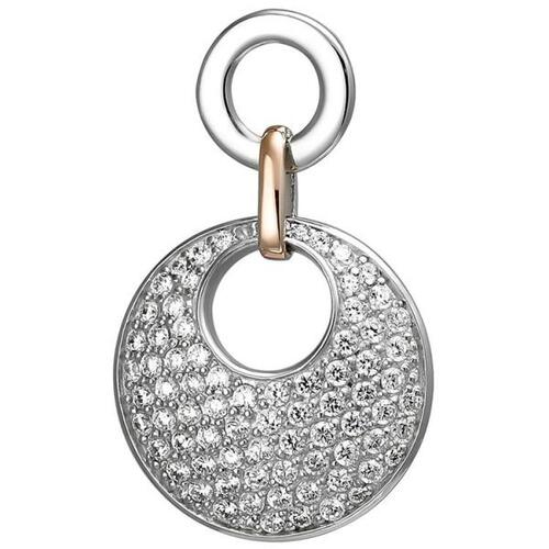 Anh�nger 925 Sterling Silber bicolor vergoldet 80 Zirkonia Silberanh�nger