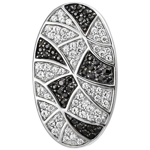 Anh�nger oval 925 Sterling Silber 95 Zirkonia Silberanh�nger