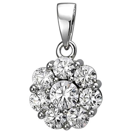 Anh�nger 925 Sterling Silber 8 Zirkonia Silberanh�nger