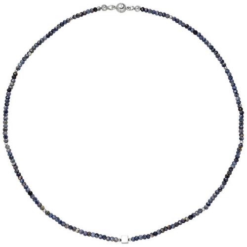 Halskette Kette mit Safir-Rondell und H�matin 43 cm
