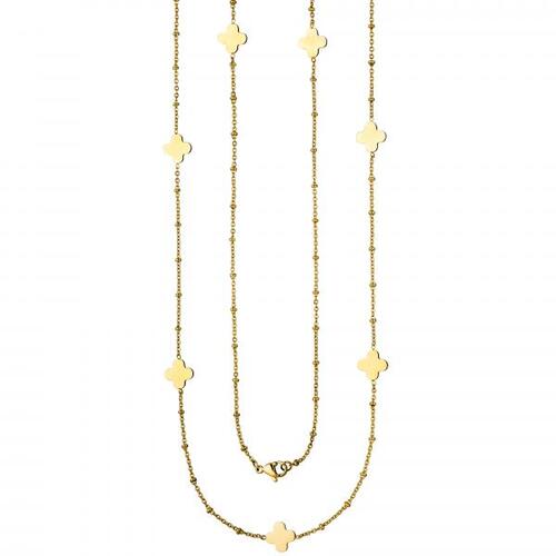 Halskette Edelstahl gold-farben beschichtet 90 cm