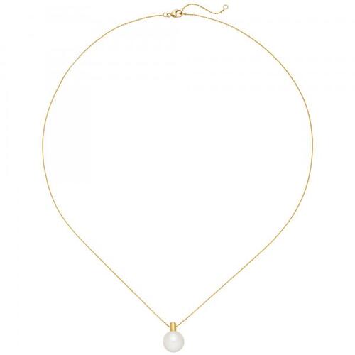 Kette mit Anh�nger 750 Gold Gelbgold 1 S��wasser Perle 45 cm
