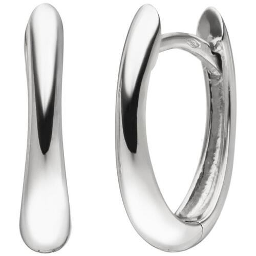 Creolen 750 Gold Wei�gold oval