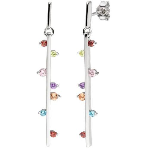 Ohrh�nger 925 Sterling Silber 14 Zirkonia Ohrringe