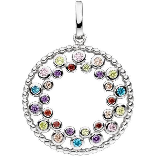 Anh�nger 925 Sterling Silber 28 bunte Zirkonia