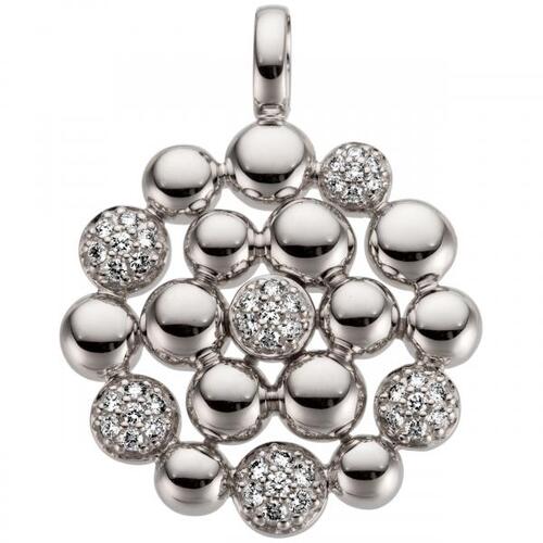 Anh�nger 585 Gold Wei�gold 42 Diamanten Brillanten 0,31ct.