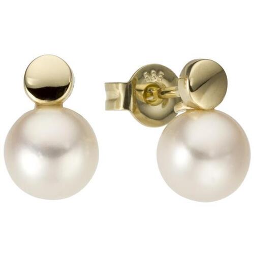 Ohrstecker 585 Gold Gelbgold 2 S��wasser Perlen Ohrringe