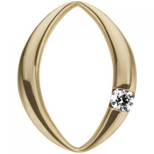 Anh�nger oval 585 Gold Gelbgold 1 Diamant Brillant 0,07ct.