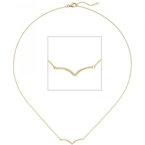 Collier Halskette 585 Gold Gelbgold 45 cm