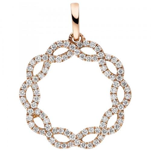 Anh�nger 585 Gold Rotgold 90 Diamanten Brillanten 0,41ct.