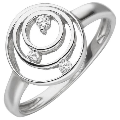 Damen Ring 925 Sterling Silber 3 Zirkonia (Gr��e: 56)