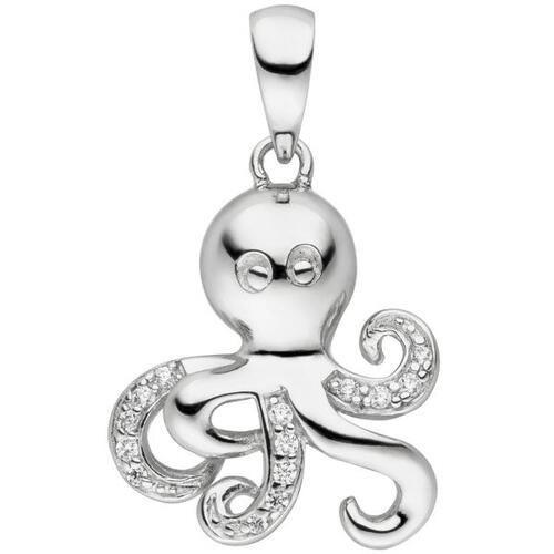 Kinder Anh�nger Oktopus 925 Sterling Silber 14 Zirkonia