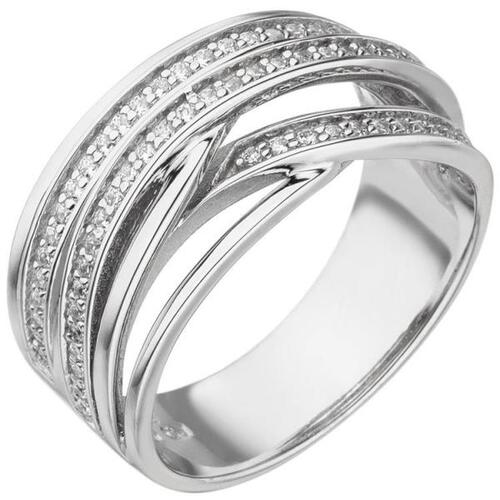 Damen Ring 925 Sterling Silber 73 Zirkonia Silberring (Gr��e: 60)