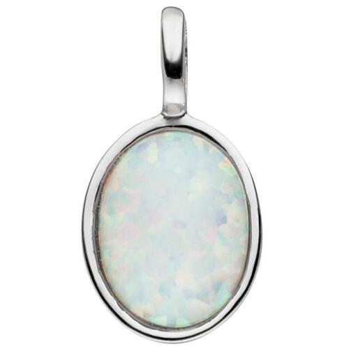 Anh�nger 925 Sterling Silber 1 Opal-Imitation oval