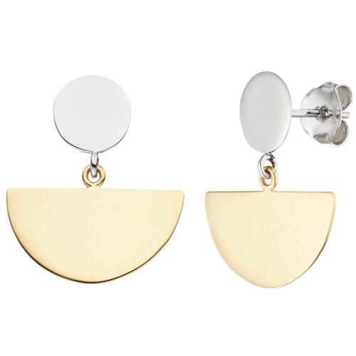 Ohrh�nger 925 Silber bicolor vergoldet Ohrringe