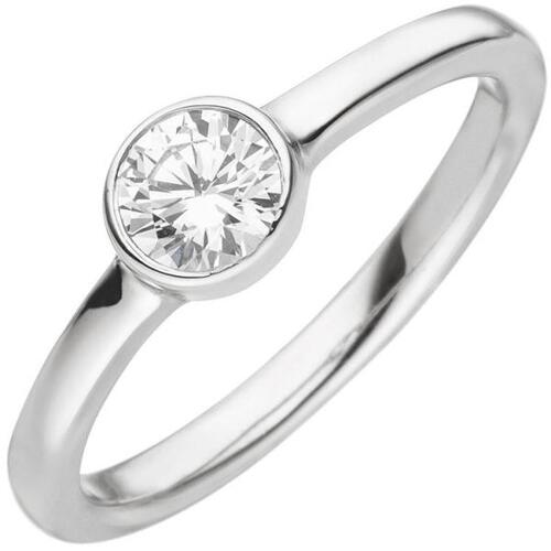 Damen Ring 925 Sterling Silber 1 Zirkonia ca. 5,7 mm breit (Gr��e: 56)