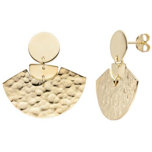 Ohrh�nger 925 Sterling Silber gold vergoldet geh�mmert