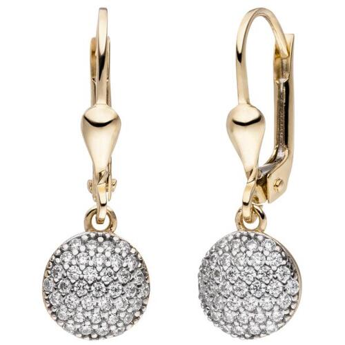 Ohrh�nger 333 Gold Gelbgold 74 Zirkonia Ohrringe