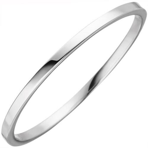 Damen Ring schmal 333 Gold Wei�gold Wei�goldring (Gr��e: 52)