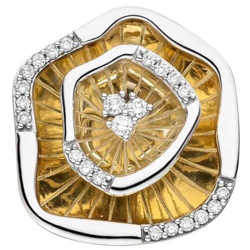 Anh�nger 585 Gold Gelbgold bicolor 23 Diamanten Brillanten