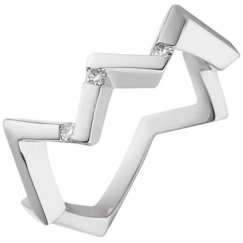 Damen Ring 925 Sterling Silber 3 Diamanten (Gr��e: 54)