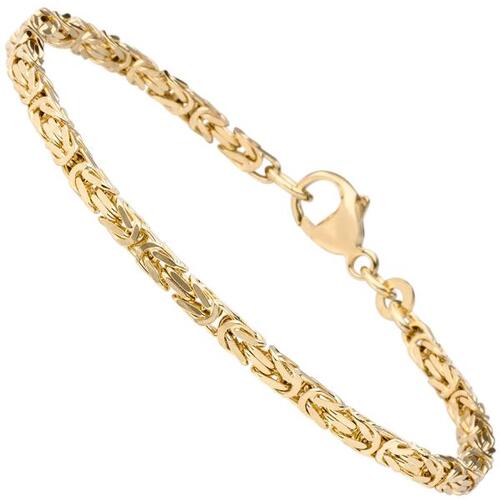 K�nigsarmband 333 Gold Gelbgold massiv 19 cm Armband Goldarmband