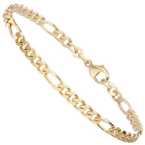 Gelbgold Gold bestellen 21 Armschmuck cm | Armband Figaroarmband 333 diamantiert massiv Goldarmband direkt