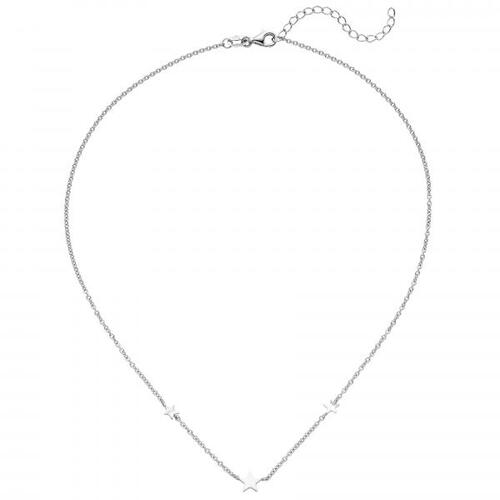 Collier Halskette mit Anh�ngern Sterne 925 Sterling Silber 43 cm
