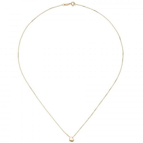 Collier Halskette mit Anh�nger Herz 375 Gold Gelbgold 42 cm