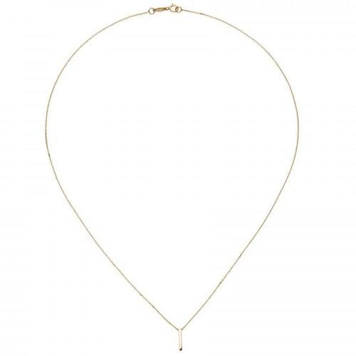Collier Kette mit Anh�nger 375 Gold Gelbgold 42 cm