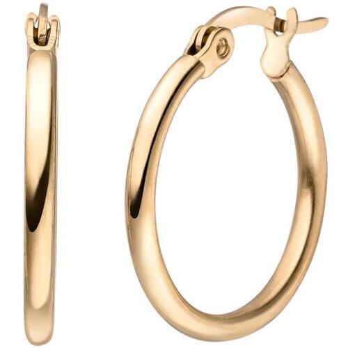 Creolen Edelstahl ros�goldfarben beschichtet Ohrringe 20 mm