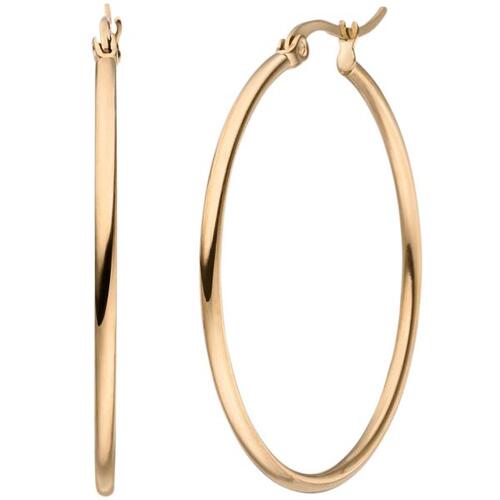 Creolen Edelstahl ros�goldfarben beschichtet Ohrringe 40 mm