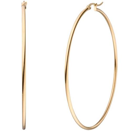 Creolen Edelstahl ros�goldfarben beschichtet Ohrringe 70 mm