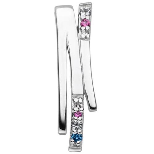Anh�nger aus 925 Sterling Silber 7 bunte Zirkonia
