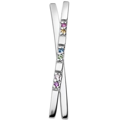 Anh�nger 925 Sterling Silber 6 bunte Zirkonia