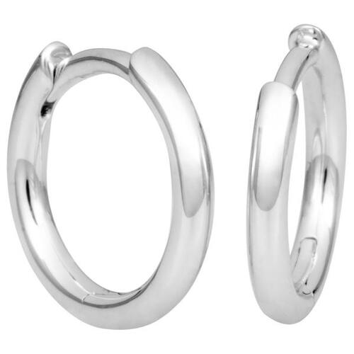 Creolen 585 Gold Wei�gold 12 mm Ohrringe Goldcreolen Goldohrringe