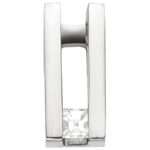 Anh�nger 950 Platin matt 1 Diamant Caree-Schliff 0,15 ct.