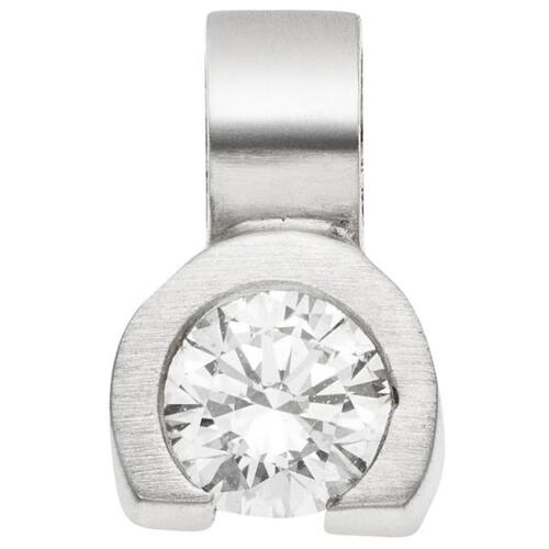 Anh�nger 950 Platin mattiert 1 Diamant Brillant 0,19ct.