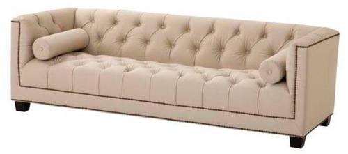 Casa Padrino Designer Sofa Sandfarbig 230 x 85 x H. 72 cm - Luxus Hotel Kollektion