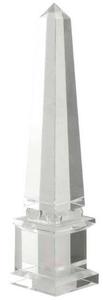 Casa Padrino Luxus Kristallglas Obelisk 11 x 11 x H. 49 cm - Designer Wohnzimmer Hotel Dekoration